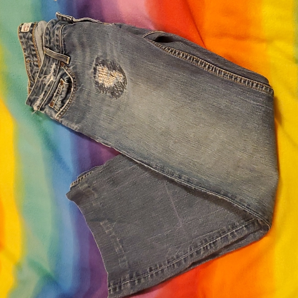 BOGO BKE STAR Lightly Distressed Flare Leg Jeans Size 27